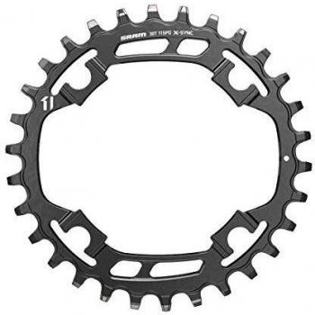 SRAM Kettenblatt Road asymetrisch 44T, ALU, LK: 110mm 11-fach, X-Sync