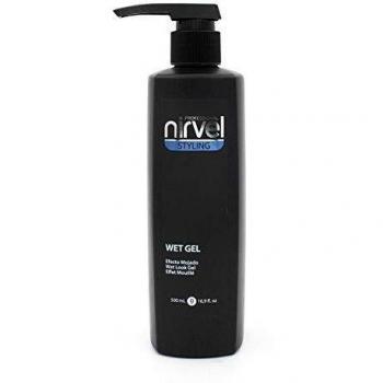 Nirvel Wet Gel - Gel fijación natural, Efecto mojado, 500 ml