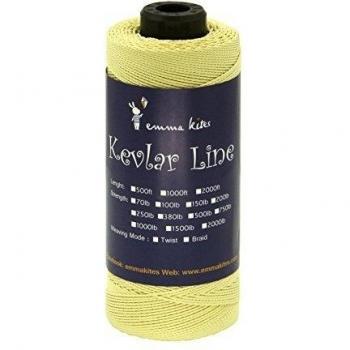 emma kites EMMAKITES Kevlar línea de Cometa de un línea y Pesca/Sedales, Aire Libre.Trenza/Retorcer