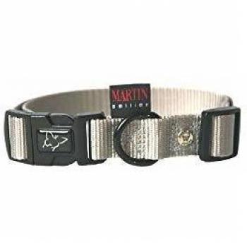 Collar de perro ajustable de nailon gris Martin Sellier 25-45/65