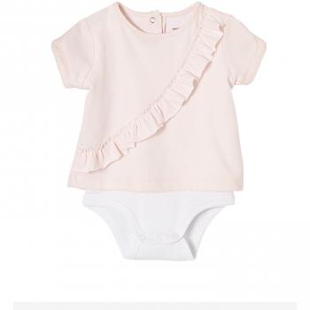 VERTBAUDET Lote de 2 camisetas bodies con volantes para recién nacido ROSA CLARO BICOLOR/MULTICOLOR 6M - 67CM