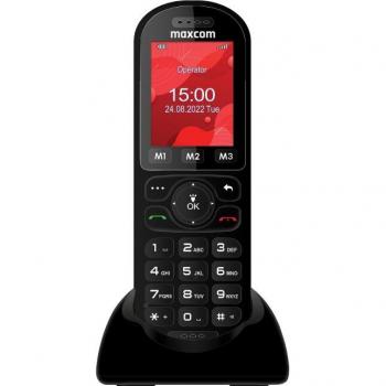 Teléfono Inalámbrico de Escritorio Maxcom MM39D 4G con Cargador USB-C, Diseño Moderno y Funciones Básicas, Color Negro