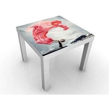 Apalis Mesa de diseño Woman At The Sea 55x55x45cm, Tischfarbe:Weiss;Größe:55 x 55 x 45cm
