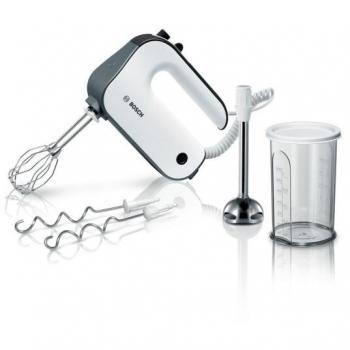 Batidora de Mano BOSCH MFQ49700 Negra 850 W, con diseño ergonómico, 5 velocidades ajustables, función turbo, varillas de acero inoxidable y pie batidor incluido