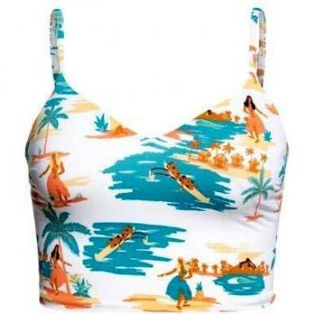Roxy - Top de Bikini Triangular Bralette - Mujer - L - Blanco