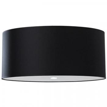 Aplique de Techo Otto Negro E27 Vidrio Acero Tela 5 Bombillas 60cm LED Interior