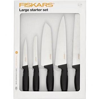 Fiskars Cuchillos, Acero Inoxidable, Negro, Centimeters