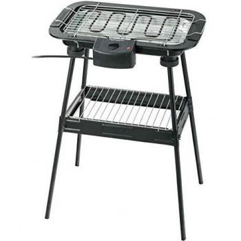 Barbacoa Eléctrica Techwood TBQ-836P Superficie 38x22 cm con Soporte Ajustable