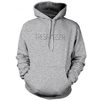 Trespasser Cool Slogan Text Capucha Camisa de entrenamiento Gris XX-Large