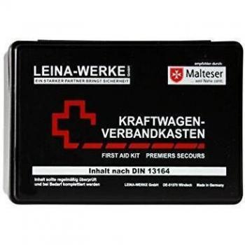 Leina 10007 Motor vehículo Kit de Primeros Auxilios estándar, Negro/Blanco/Rojo