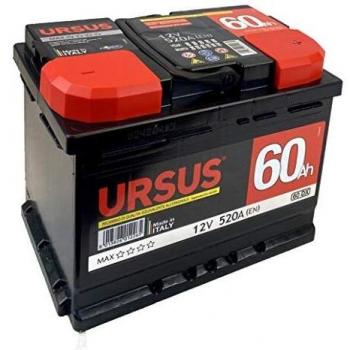 Batería para coche Ursus 60Ah 520A 12V DX - Dimensiones: 242 x 175 x 190 mm