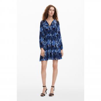 Vestido Mini Arty Desigual de Manga Larga para Mujer, Azul, S