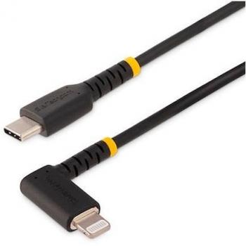StarTech.com 1m (3 ft) Right Angle Black USB-C to Lightning Cable - M/M - RUSB2CLTMM1MR