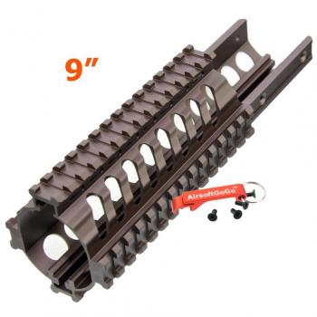 Tokyo Arms Táctico 9 pulgada CNC Metal Rail Guardamanos para KWA Kriss Vector GBB