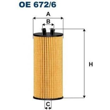 Filtro de aceite FILTRON OE 672/6, compatible con diversas marcas y modelos de vehículos, diseñado para proporcionar una filtración eficiente del aceite del motor, fabricado con materiales de alta calidad para garantizar durabilidad y rendimiento ópti
