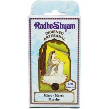Radhe Shyam Incienso en Conos de Mirra - Paquete de 15 Unidades