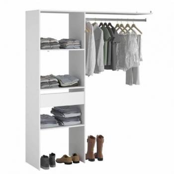 Vestidor Modular Custom Módulo D Color Blanco Doble Montaje 160x180CM
