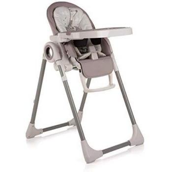 Jané Kosmic Trona Alta Compacta, Plegable, Polipiel, de 0 a 3 años, 5 posiciones de Reclinado y 7 Alturas Diferentes, Desenfundable, Bandeja Extraíble, Incluye Reductor Reversible, Gris
