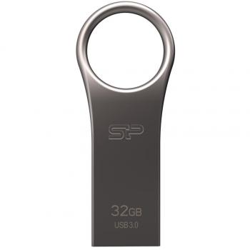 Silicon Power Jewel J80 - Memoria USB for Windows/Mac 32GB metallic capless USB 3.0, titanium, zinc