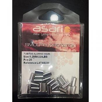 Asari tubitos aluminio 1.2mm/220lbs-25pcs ref-latas220