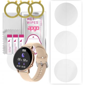 Protector de Pantalla Hydrogel 3x para Smartwatch S33, Película con Capa de Posicionamiento y Fácil Instalación