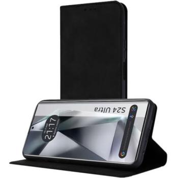 Funda Libro de Polipiel con Tarjetero para Samsung Galaxy S24 Ultra 5G Color Negra