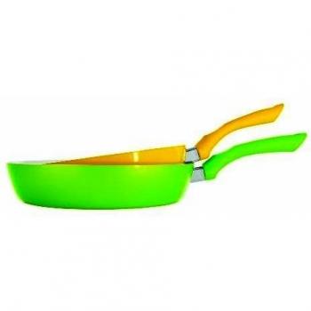 Tv Unser Original 04476200218 Bratmaxx - Sartenes de Cerámica Altas, color verde Y amarillo