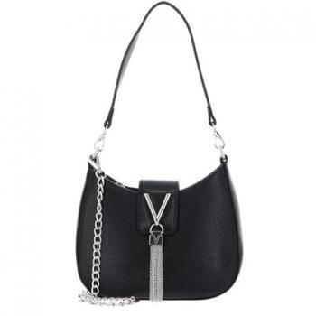 Valentino Divina Black Leather Shoulder Bag for Women