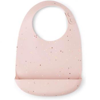 Babero de Silicona Confetti Rosa