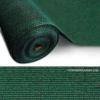 Malla Sombreo Ocultación Verde Oscuro 2 x 50 m - Protección Solar 70% para Jardines y Terrazas