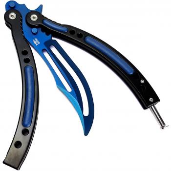 Bokhammer CSGO Blue Steel - Navaja mariposa Balisong para entrenamiento