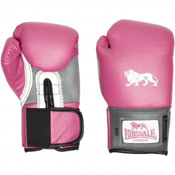 Lonsdale Mujer jab Guantes de boxeo, mujer, Jab Boxhandschuhe, rosa/gris