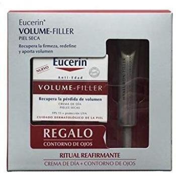 Eucerin Volume-Filler Crema De Dia Piel Seca 50 Ml+ Hyaluron-Filler Contorno de Ojos Fps15 15 Ml REGALO