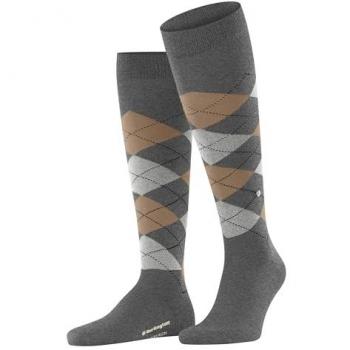 Burlington Edinburgh Eco-Friendly Knee-High Wool Socks for Men (Dark Grey)