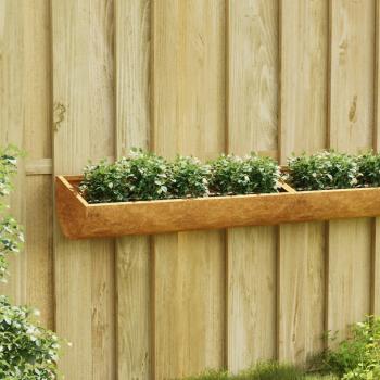 Corten Steel Wall Planter 50x16x10 cm (19.7x6.3x3.9)