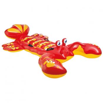 Colchoneta Hinchable Intex Ride-On Langosta 213x137cm con 4 Asas para Mayores de 3 Años, Color Rojo