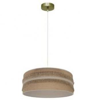 Lámpara Colgante Natalia 1xe27 Cuero Beige 40x40cm