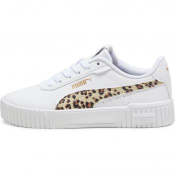 PUMA Carina 2.0 Animal Update Jr Sneakers for Girls - White/Putty/Gold