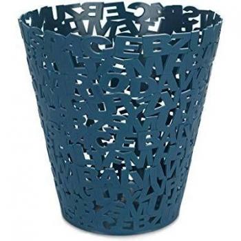 Balvi Papelera Letters Color Azul Papelera Original de diseño Letras Ideal para oficinas, despachos, hogar y colegios Plástico 11x5,5x5,5