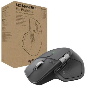 Ratón Inalámbrico Logitech MX Master 4 para Negocios - Grafito, 8000 DPI, Bluetooth y Logi Bolt, Carga USB-C, 8 Botones