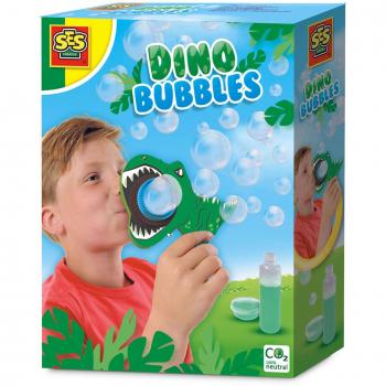 Burbujas de Dinosaurio - Juguete de burbujas, incluye un dispensador automático de pompas, diseño divertido con forma de dinosaurio, fácil de usar para niños, ideal para fiestas y actividades al aire libre