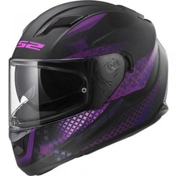 LS2 Casco de moto STREAM EVO LUX MAT Negro Rosa, Negro/Rosa, XS