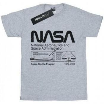 Camiseta Clásica NASA Transbordador Espacial para Niños 7-8 Años Blanca