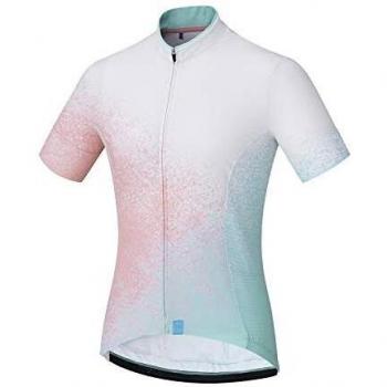 SHIMANO Maillot M/C SH W Sumire Bla W.M Camiseta, Mujer, Blanco
