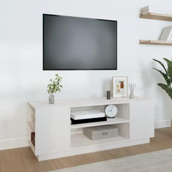 Mueble de TV madera maciza de pino 110x35x40,5 cm