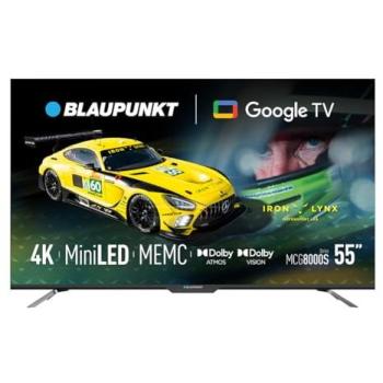 Televisor Mini LED 55 Blaupunkt 55MCG8000S 4K Ultra HD, Google TV, Dolby Atmos, WiFi 2T2R, Bluetooth 5.1, HDMI 2.1, HDR