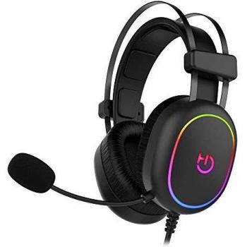 Hiditec | Auricular Gaming con Cable Sonido | Ultra cómodos | Foam con Efecto Memoria | Auricular Gaming Erys ARGB | Micrófono Integrado