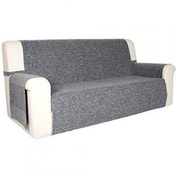 Blindecor Paula - Protector Sofá, Tela, Gris, 3 Plazas