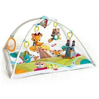 Tiny Love Gymini Deluxe Gimnasio de actividade, Manta musical de juegos para bebés con 18 actividades para el desarrollo y juguetes electrónicos para llevar, Into the Forest