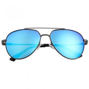 Breed Lyra Men's Polarized Sunglasses - Black/Blue, One Size